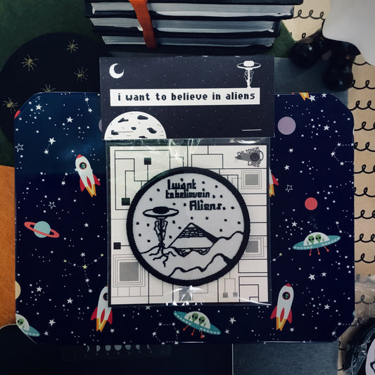 Believe in Aliens Iron-On Patch