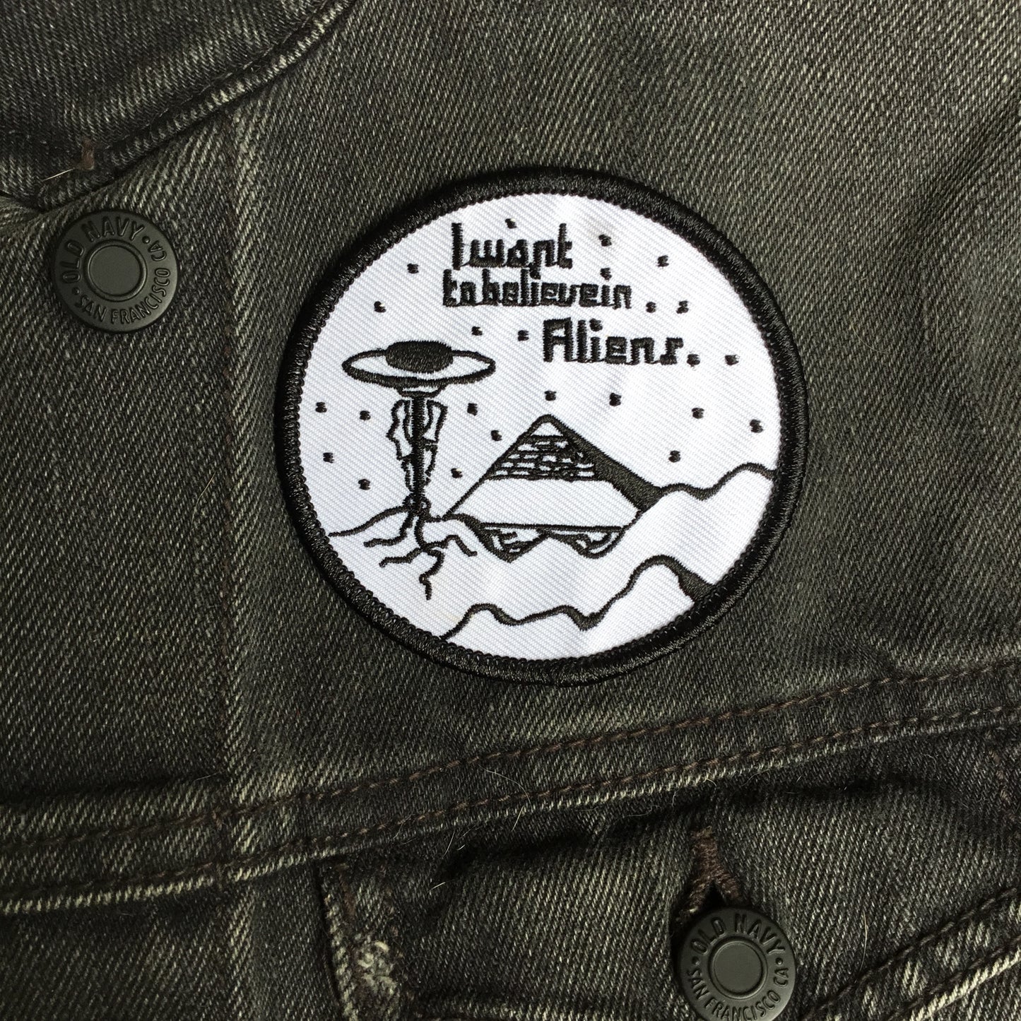 Believe in Aliens Iron-On Patch