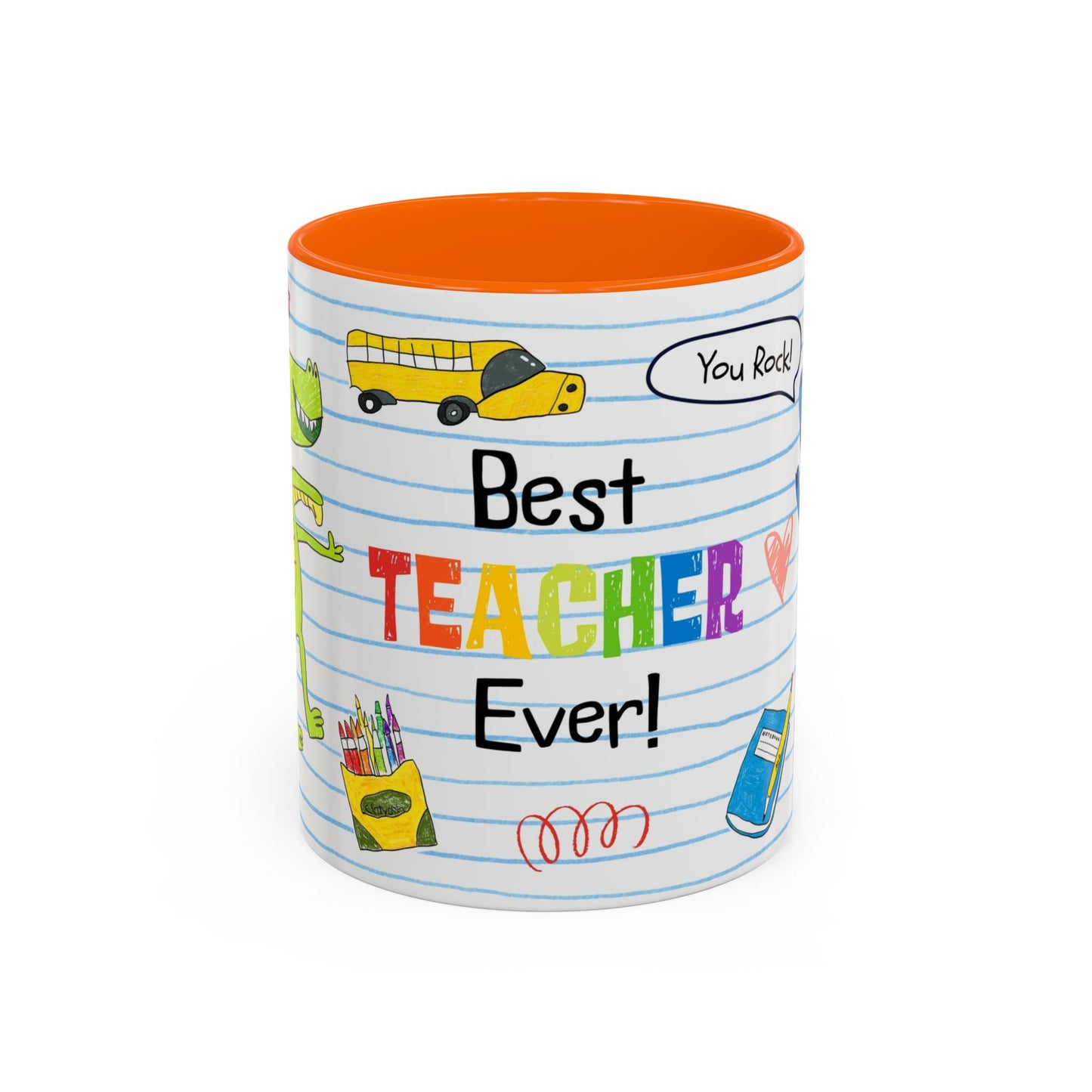 "Best Teacher Ever!" Accent Coffee Mug