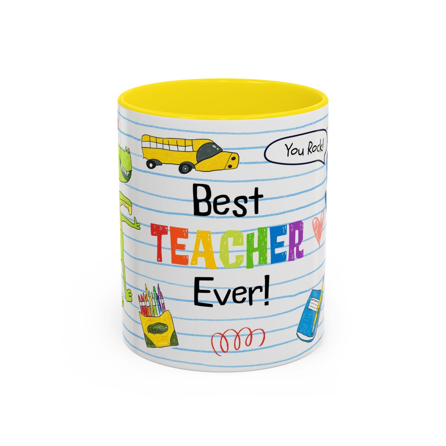 "Best Teacher Ever!" Accent Coffee Mug