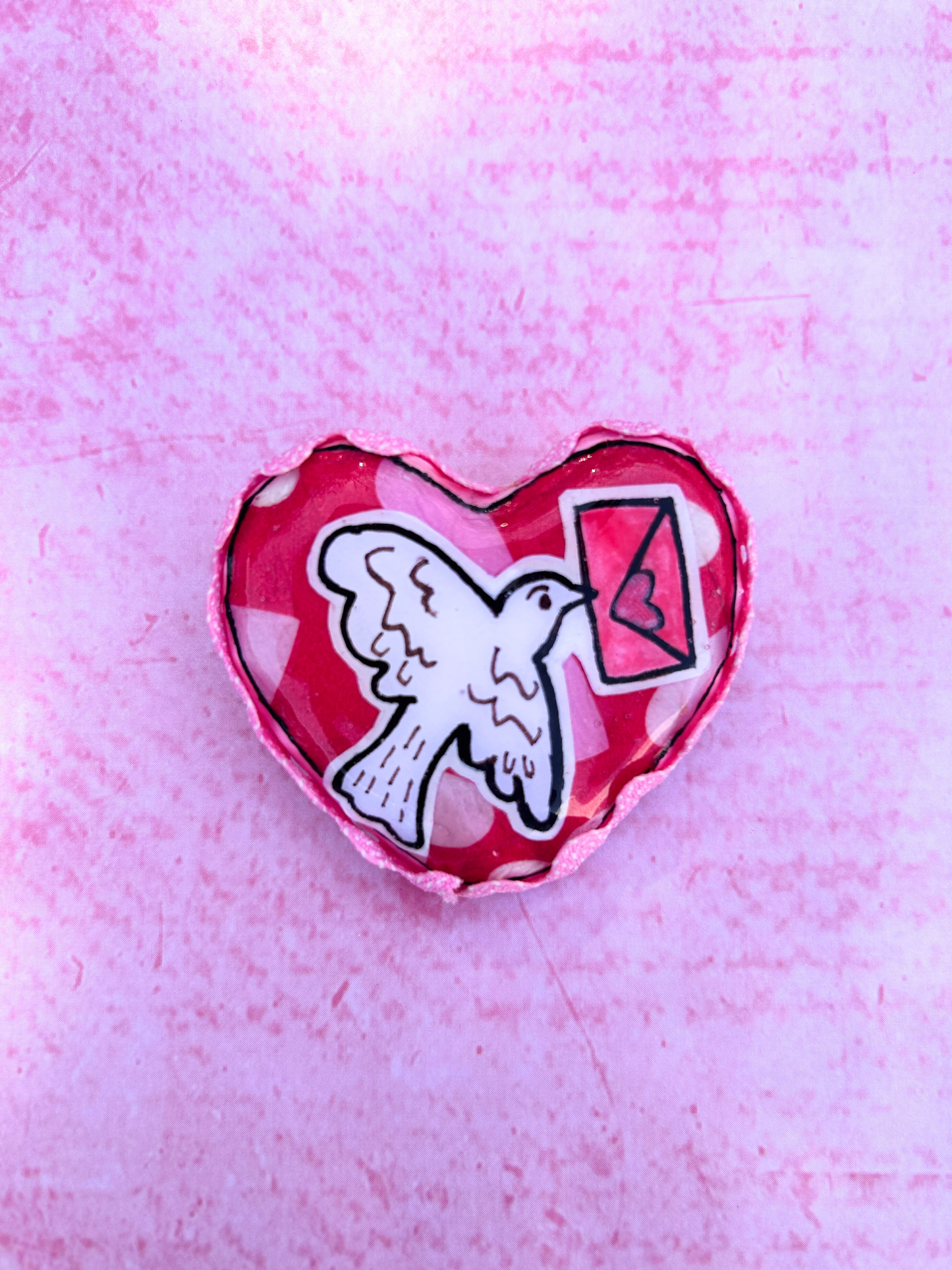 Cupid's Bird Clay Pin