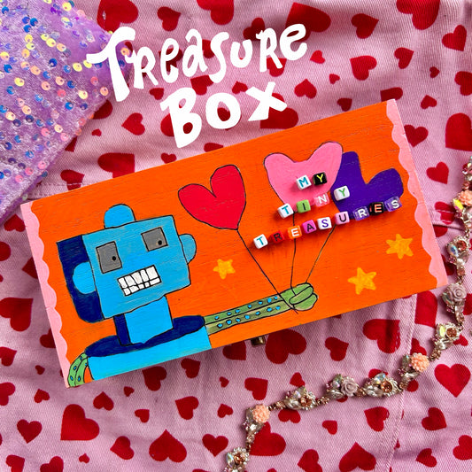 Robot Painted Treasure Box