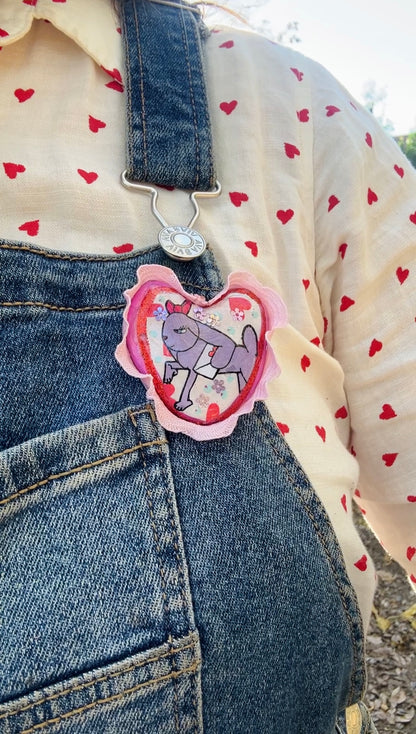Lovely Pup Heart Pin