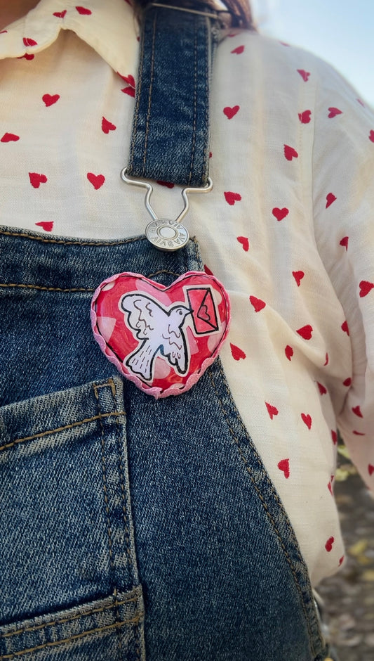 Cupid's Bird Clay Pin