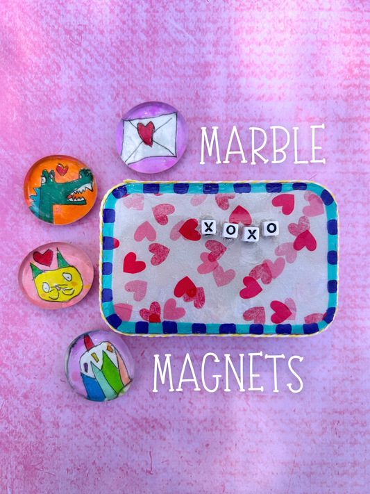 Marble Magnet Set Fun Valentine