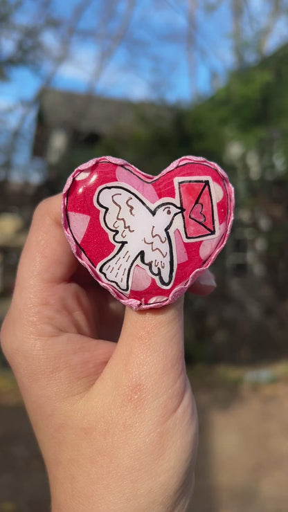 Cupid's Bird Clay Pin